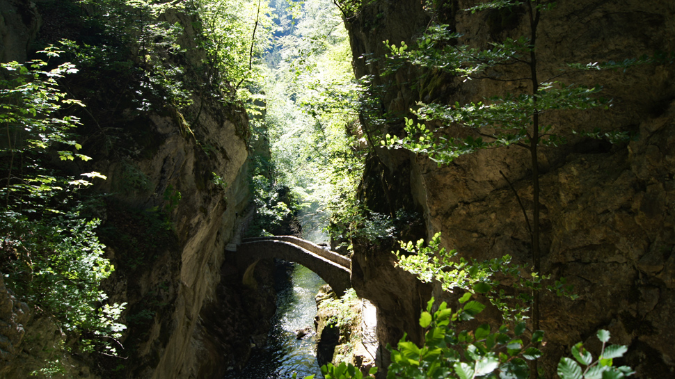 Wanderung durch die Areuse-Schlucht