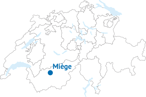 Lage von Miège
