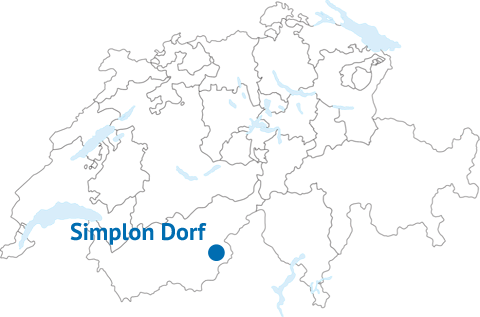 Lage von Simplon Dorf