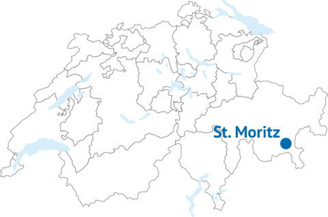 Geografische Lage von St. Moritz